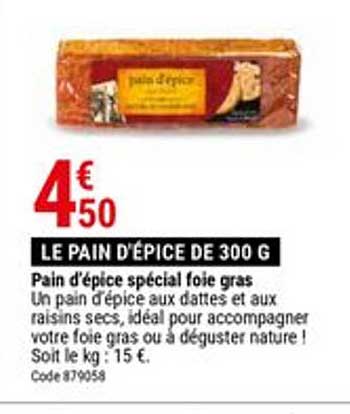 pain d'épice spécial foie gras