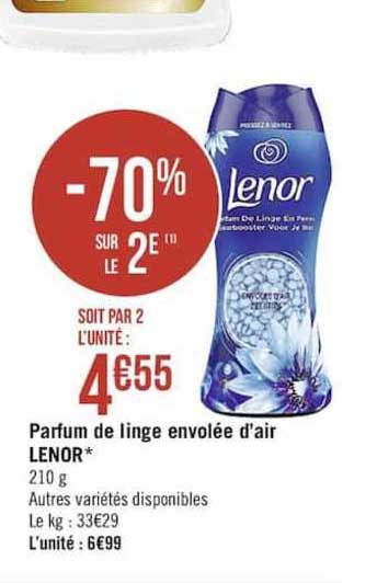 parfum de linge envolée d'air lenor