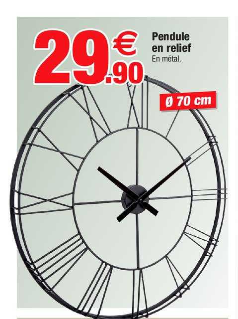 pendule en relief