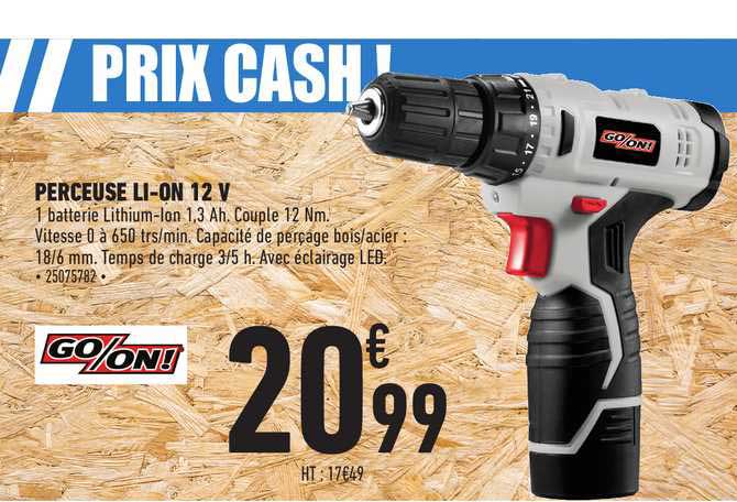 perceuse li-ion 12 v go-on!