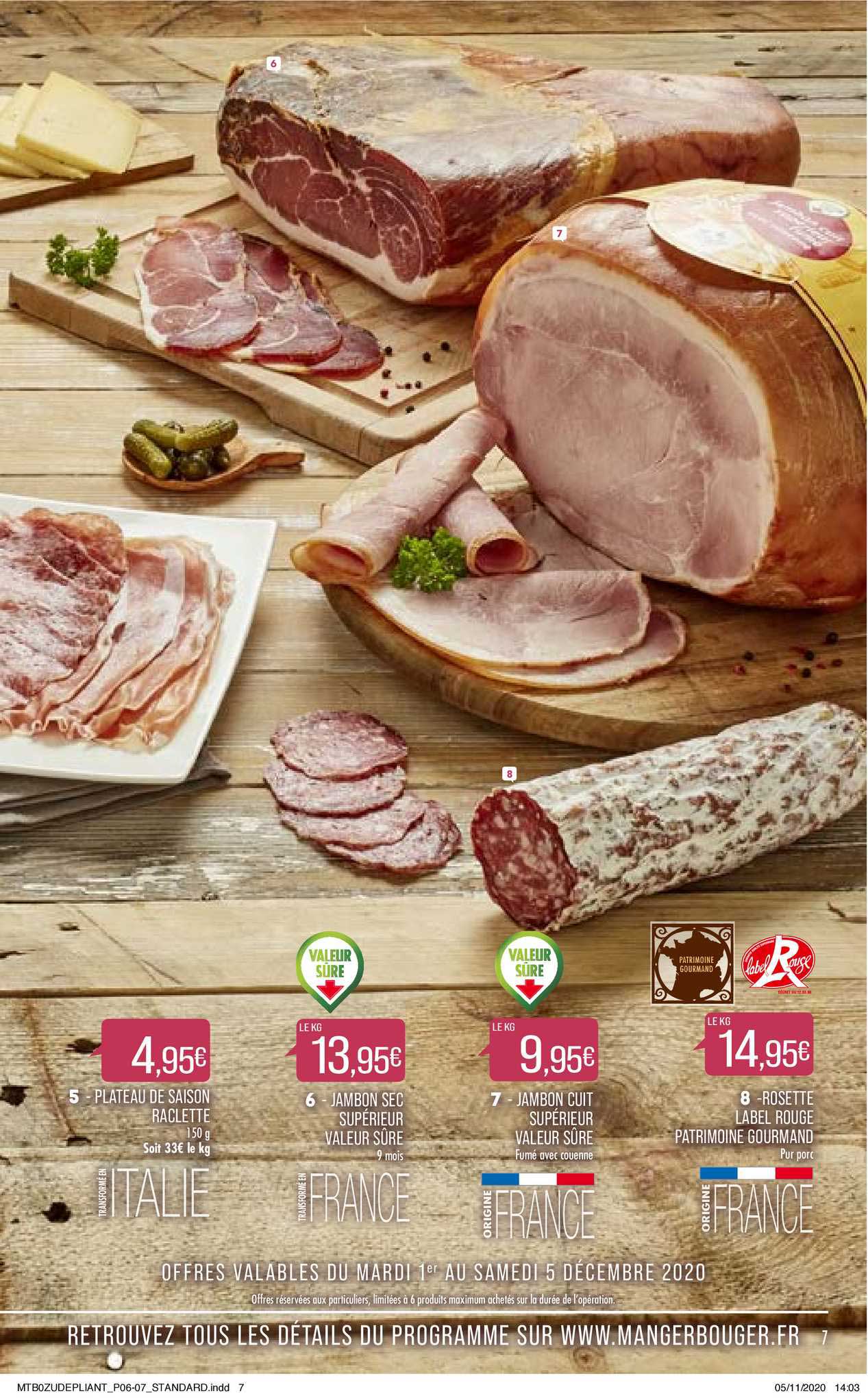 plateau de saison raclette, jambon sec supérieur valeur sûre, jambon cuit supérieur valeur sûre, rosette label rouge patrimoine gourmand