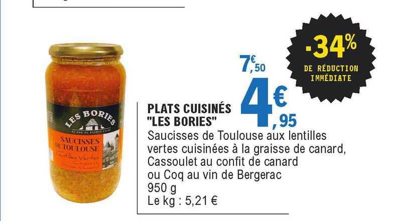 Plats Cuisinés "les Bories"