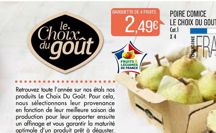 poire comice le choix du goût