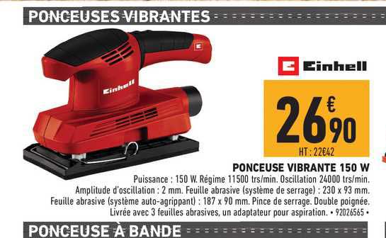 ponceuse vibrante 150 w einhell