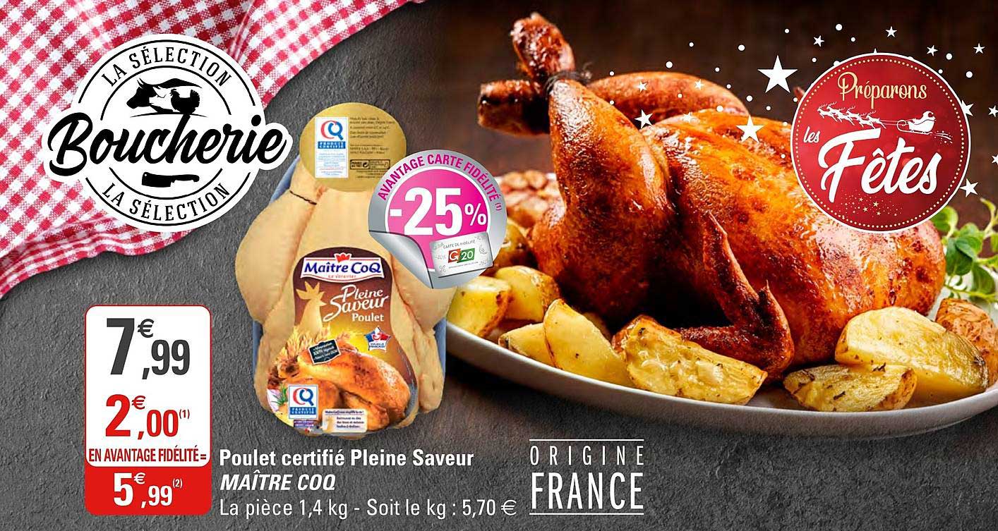 poulet certifié pleine saveur maître coq