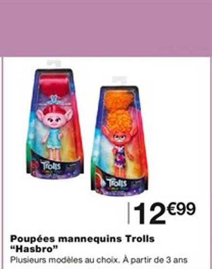 poupées mannequins trolls "hasbro"