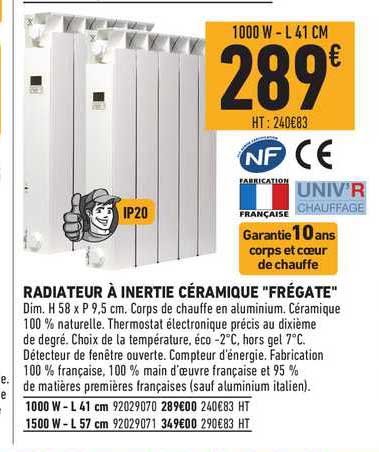 Radiateur à Inertie Céramique "frégate"