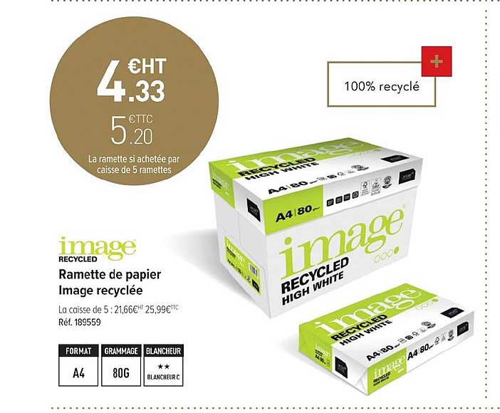 ramette de papier image recyclée