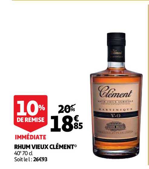 Rhum Vieux Clément 10% De Remise Immédiate