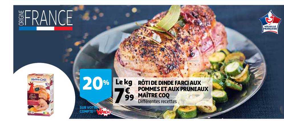 Rôti De Dinde Farci Aux Pommes Et Aux Pruneaux Maître Coq