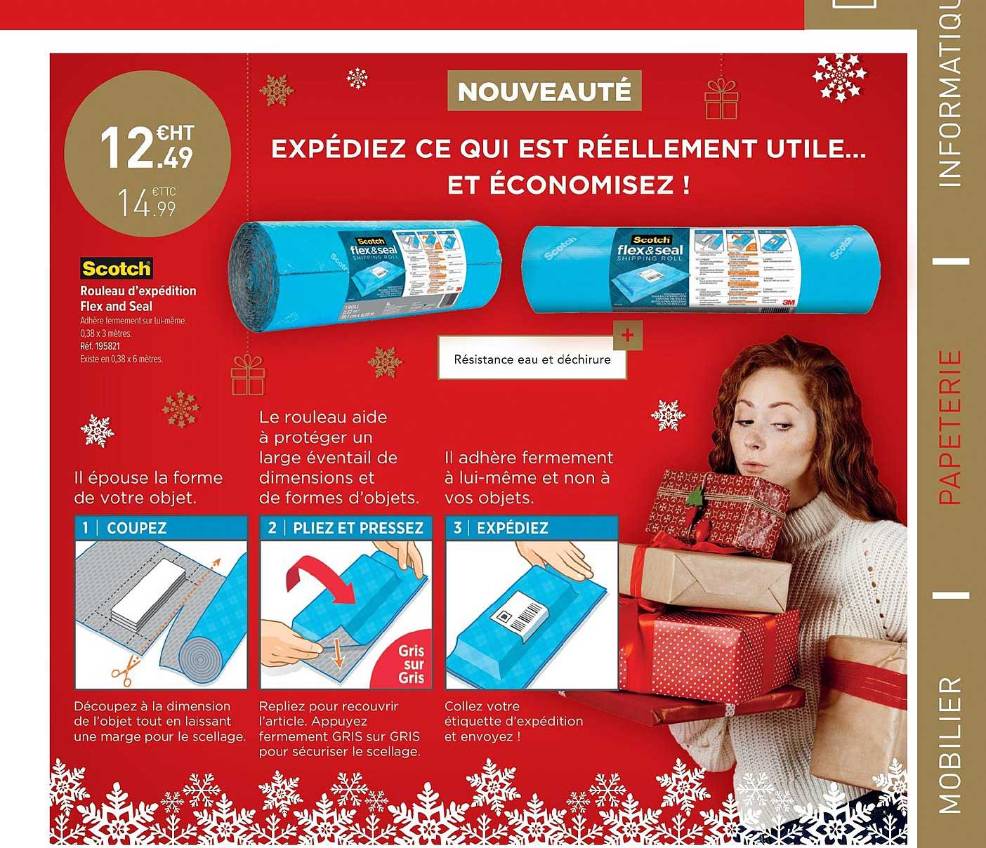 rouleau d'expédition flex and seal scotch