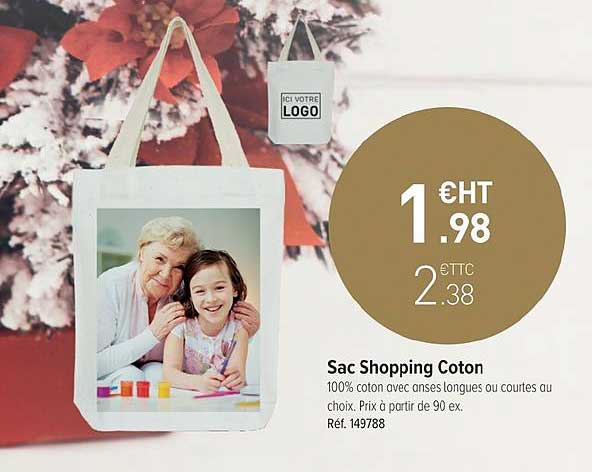 sac shopping coton