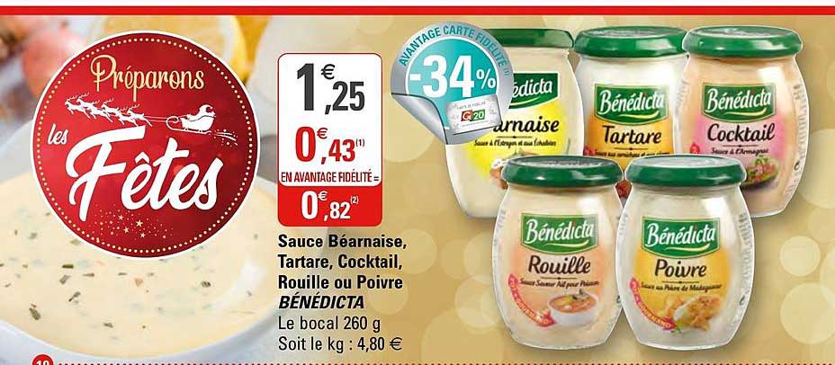 sauce béarnaise tartare cocktail rouille ou poivre bénédicta