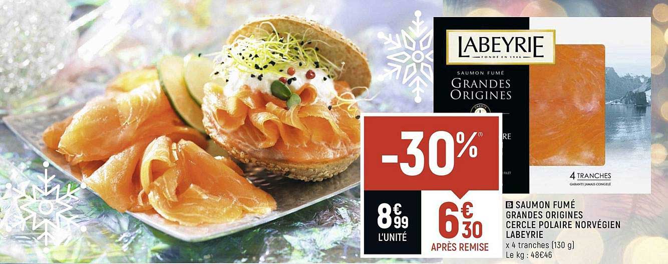 saumon fumé grandes origines cercle polaire norvégien labeyrie