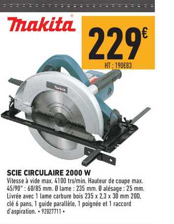 Scie Circulaire 2000 W Makita