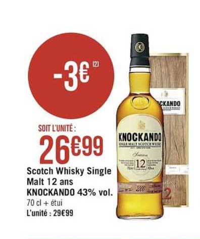 scotch whisky single malt 12 ans knockando 43% vol.
