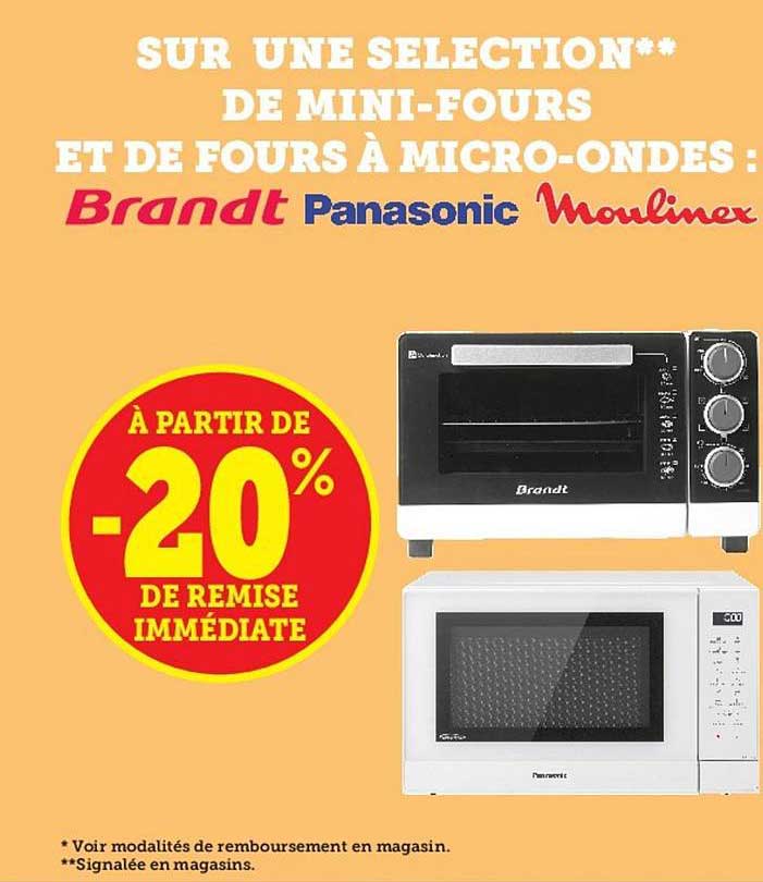 sélection de mini-fours et de fours à micro-ondes : brandt, panasonic , moulinex