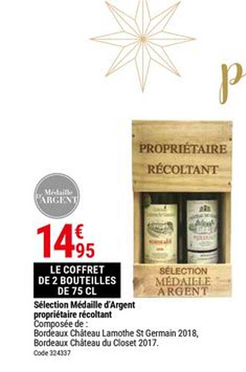 sélection médaille d'argent propriétaire récoltant