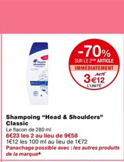 Shampooing "head & Shoulders" Classic