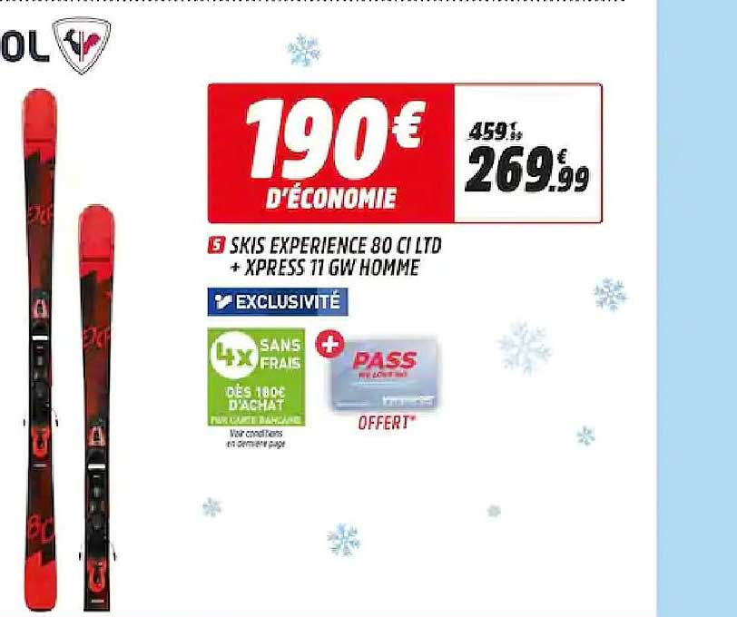skis experience 80 ci ltd + xpress 11 gw homme