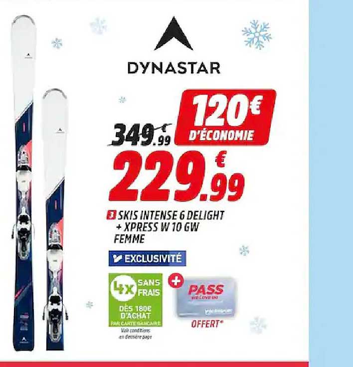skis intense 6 delight + xpress w 10 gw femme dynastar