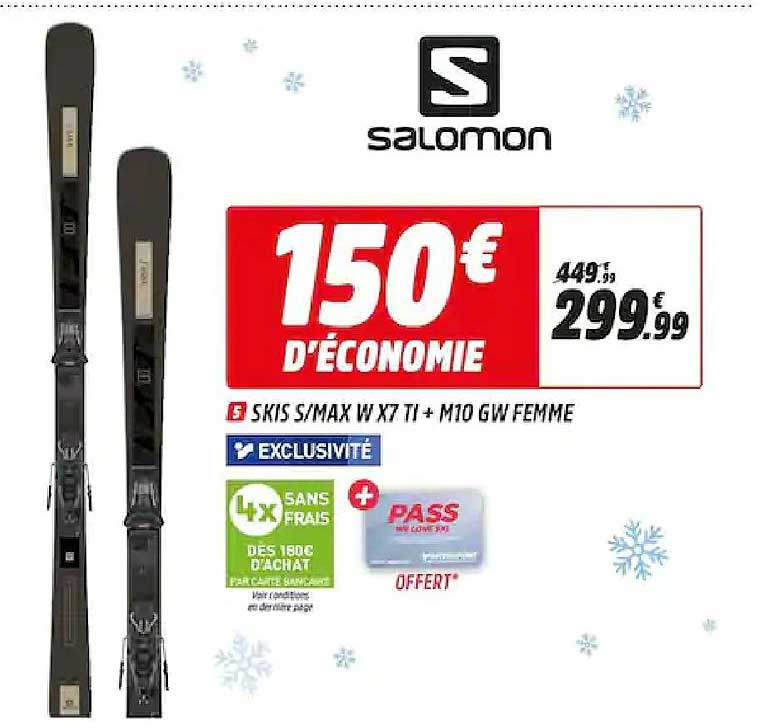 skis s max w x7 ti + m10 gw femme salomon