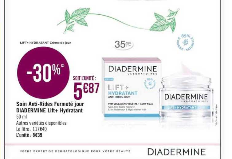 soin anti rides fermeté jour diadermine lift+ hydratant