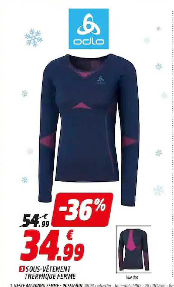 sous-vêtement thermique femme odlo