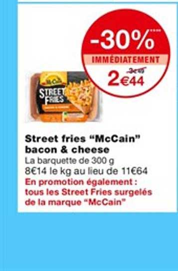 street fries "maccain" bacon & cheese