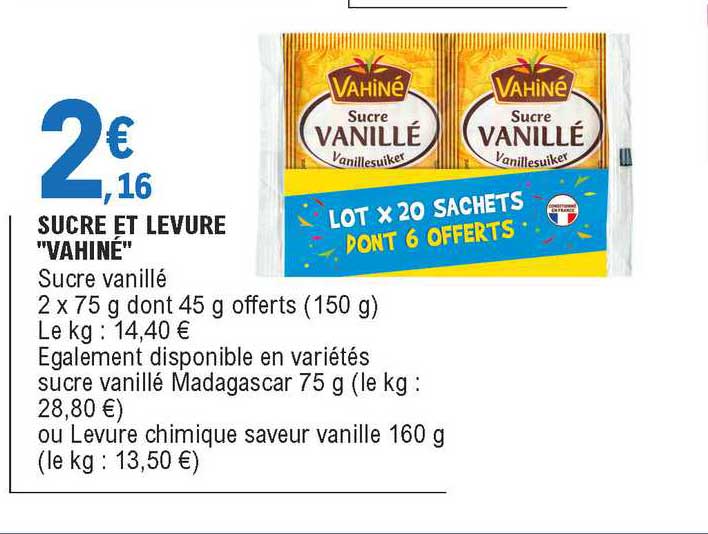 Sucre Et Levure "vahiné"