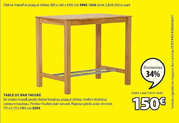 table de bar fauske