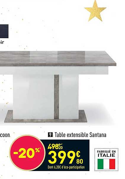 table extensible santana