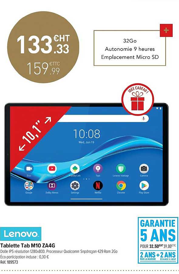tablette tab m10 za4g lenovo