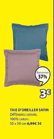 taie d'oreiller satin