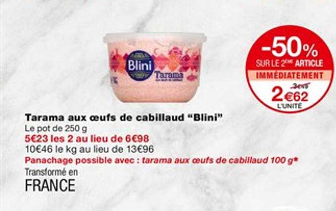 tamara aux œufs de cabillaud "blini"