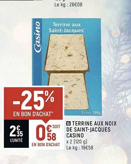 terrine aux noix de saint jacques casino