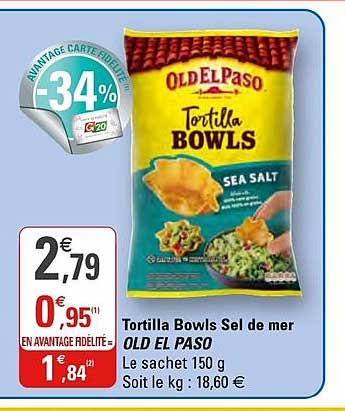 Tortilla Bowls Sel De Mer Old El Paso