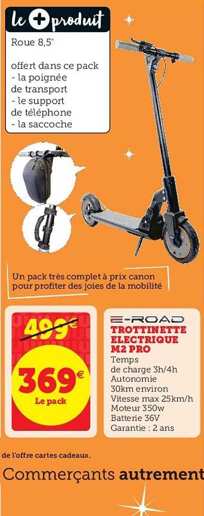trottinette éléctrique m2 pro road