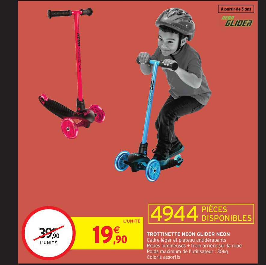 trottinette néon glider néon