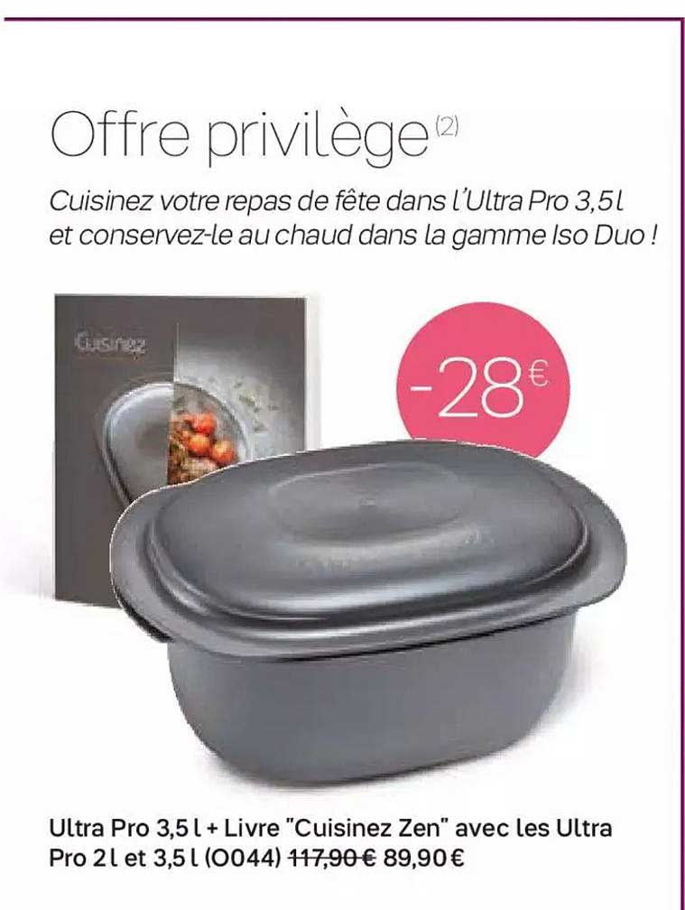 ultra pro 3,5l + livre "cuisinez zen" avec les ultra pro 2l et 3,5l