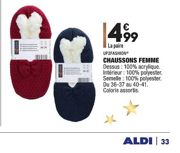 Up2fashion Chaussons Femme