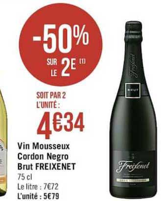 vin mousseux cordon negro brut freixenet