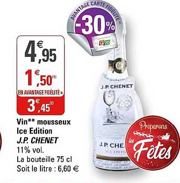 vin mousseux ice edition j.p. chenet