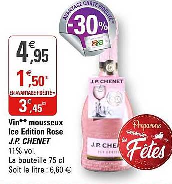 vin mousseux ice edition rose j.p. chenet