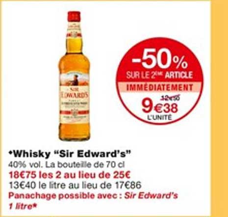 whisky "sir edward's"