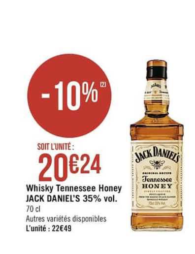 whisky tennessee honey jack daniel's 35% vol.