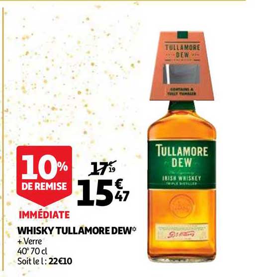 whisky tullamore dew 10% de remise immédiate
