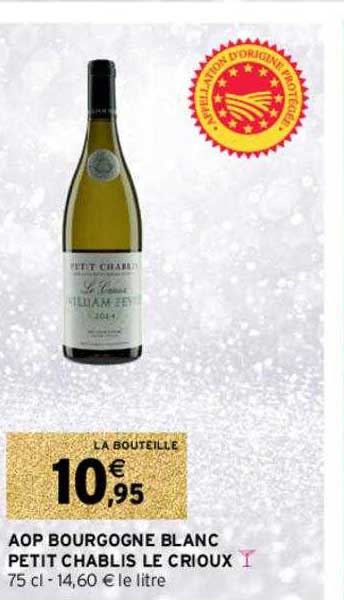 aop bourgogne blanc petit chablis le crioux