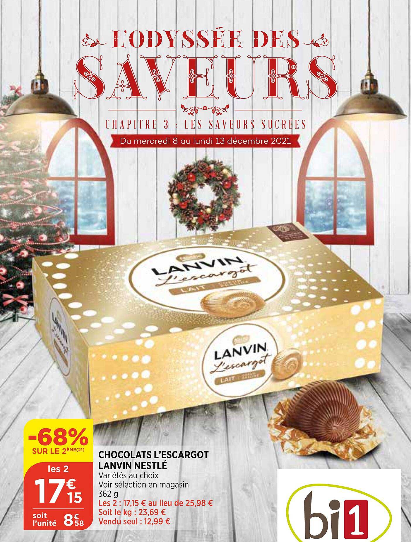 chocolats l'escargot lanvin nestlé