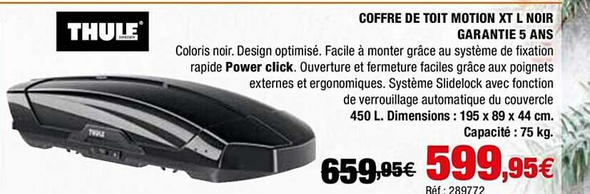 Coffre De Toit Motion Xt L Noir Thule